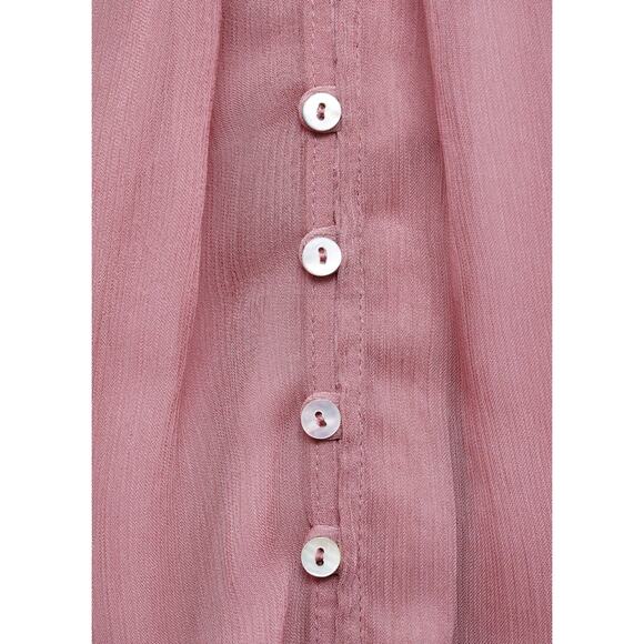 MANGO Ruffled Chiffon Long Sleeves Blouse - 4 - Picture 8 of 8